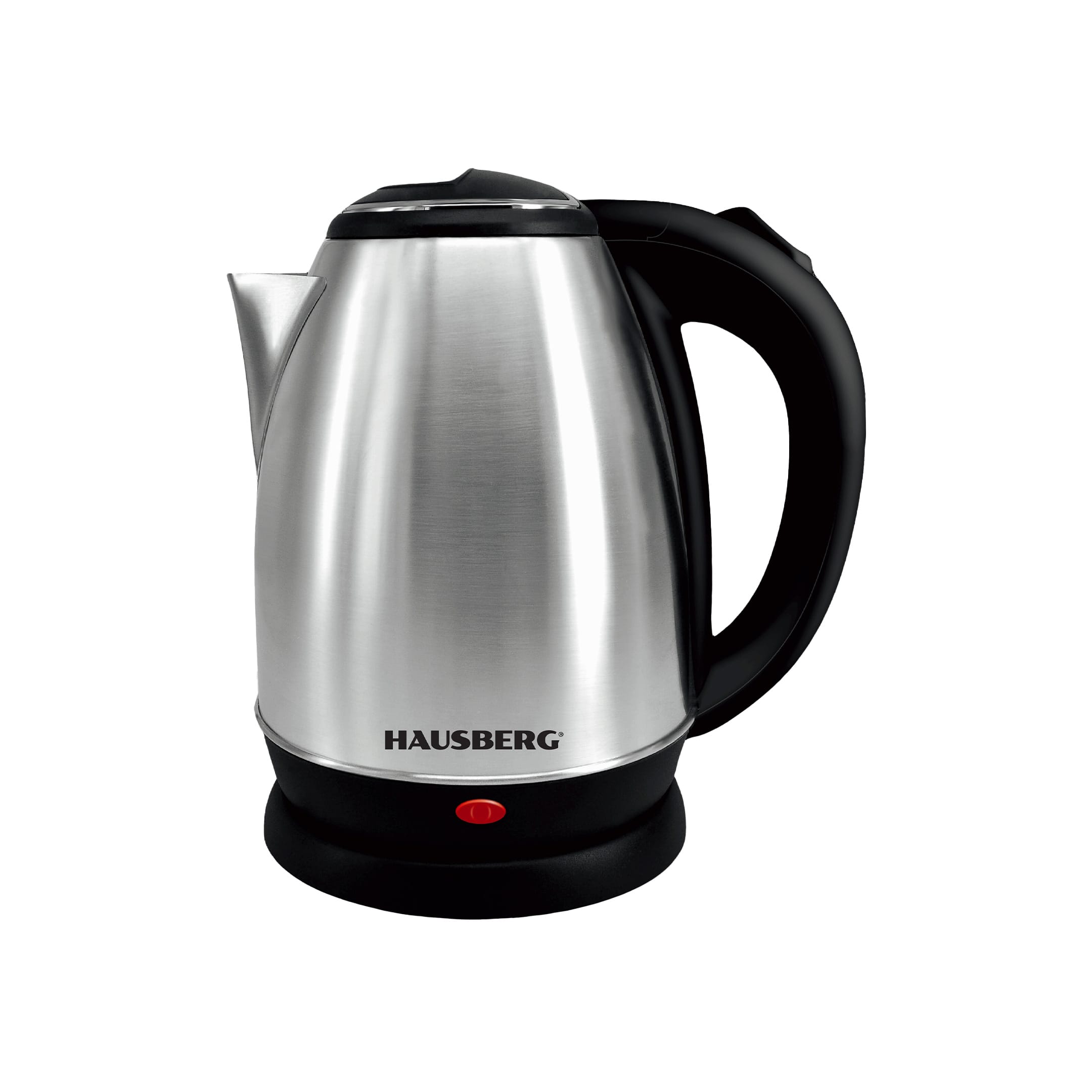 1.8L stainless steel electric kettle with boil-dry protection, auto shut-off, and 360-degree rotational base.