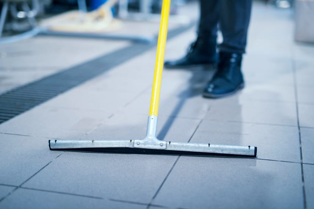 train station floor cleaning